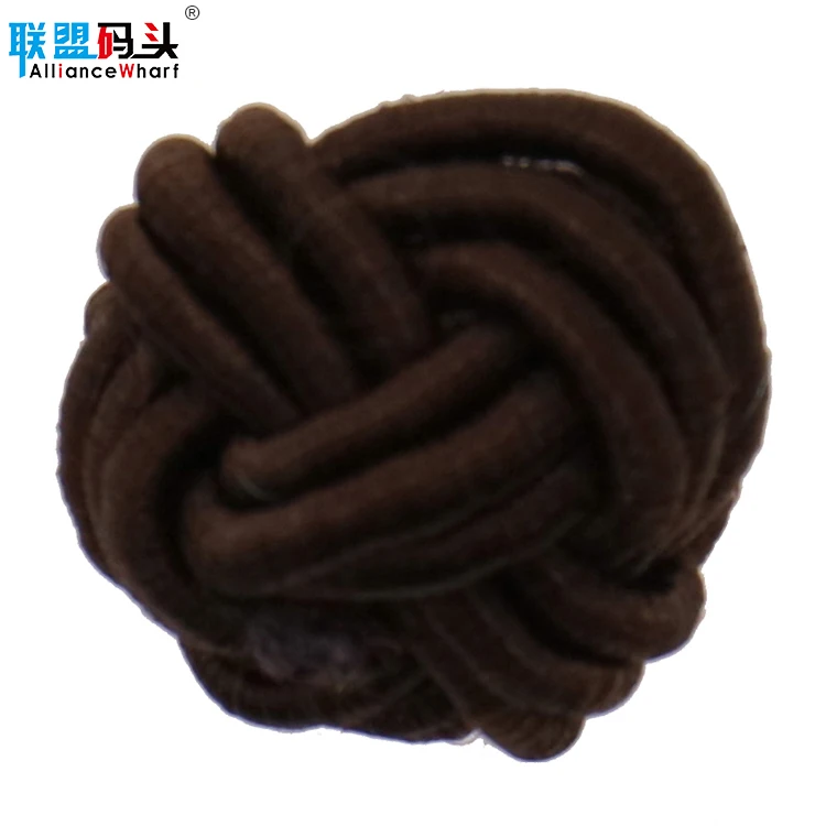100% Polyester Braided Chinese Tassel Accessories Chinese Knot Button Braided Cord Covered Button