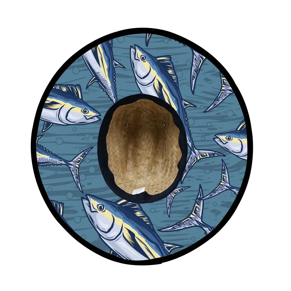 Mens fishing straw hats anti uv sun protect outdoor waterman lifeguard beach hats fisherman straw hat