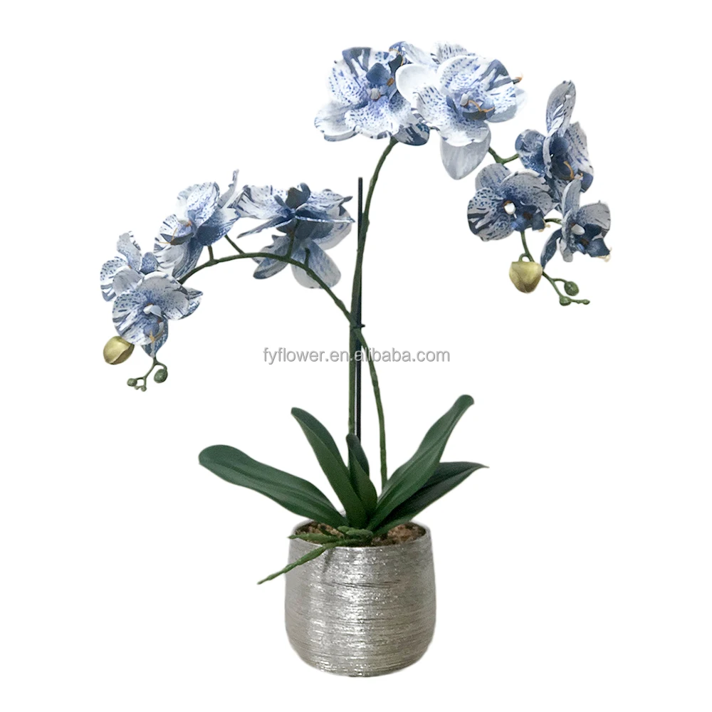 Factory high quality multi color artificial orchid phalaenopsis bonsai for decoration