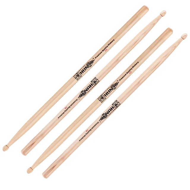 HUN  60 pairs x 5A Wood Natural Drum Sticks for Professional Drummers
