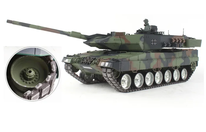 Professional 3889-1 Metal Tank German Leopard 2 A6 RC Main Battle Tank 2.4G 1/16 HengLong Model Toy Remote Control War Tank Car