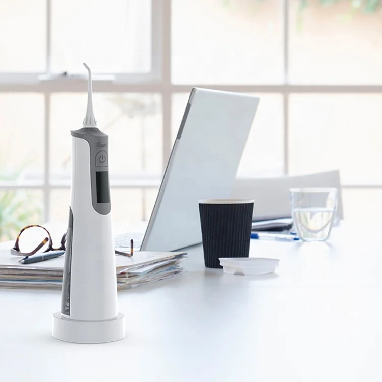 
IPX7 Waterproof LCD Display Cordless Dental Oral Irrigator Portable Water Flosser 