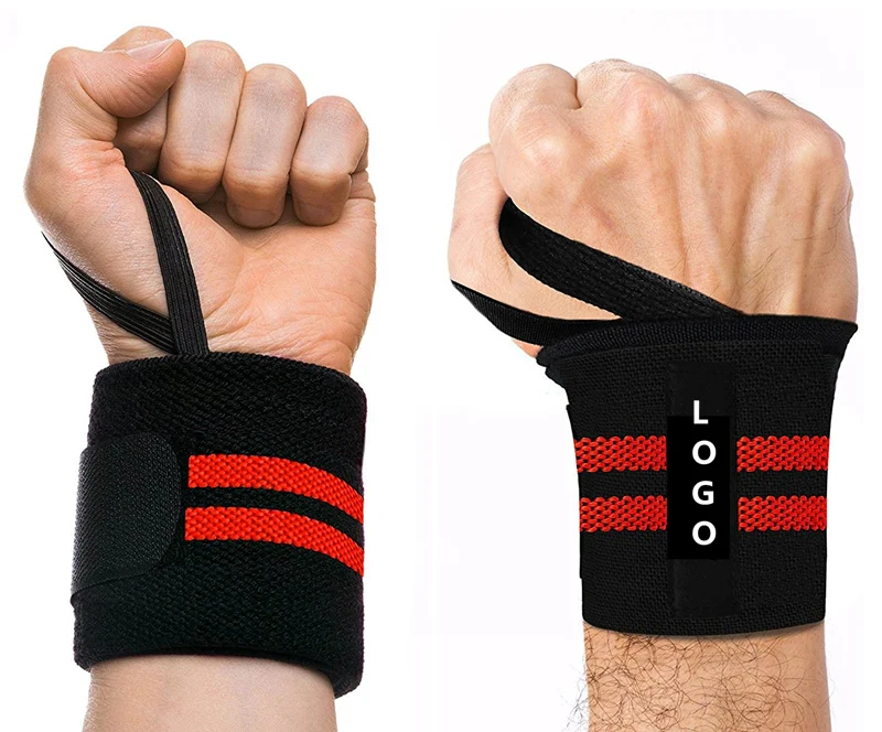 Custom Sports Elastic Stretchy Weight Lifting Wrist Support Wrap Band Weightlifting Gym Strap/ Wrist wraps