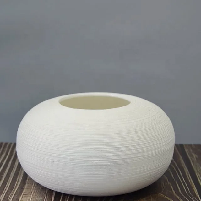 
Factory direct Nordic round matte vase for home decor / Ceramic & porcelain wedding Plant flower vase 