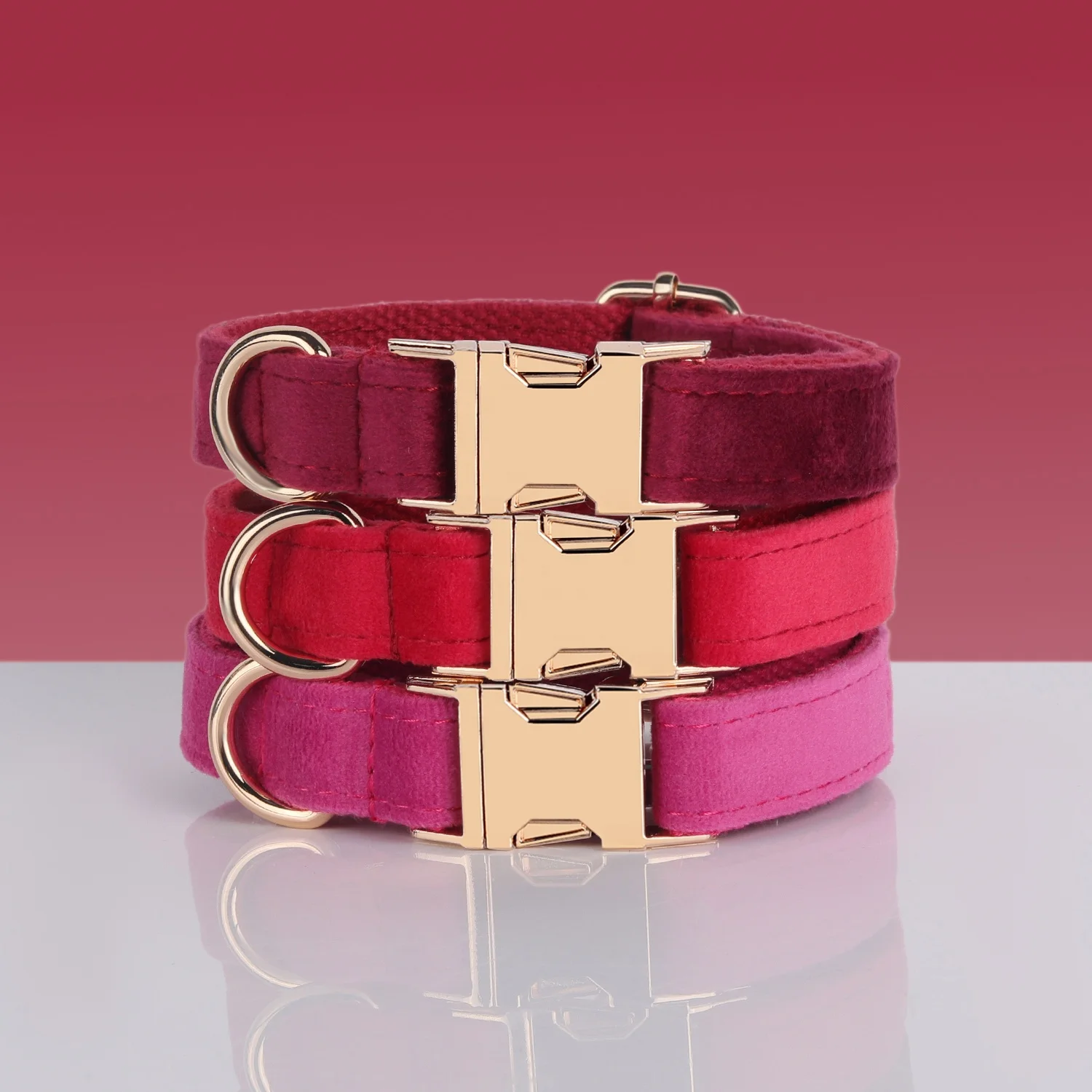 Hot sell promotional dog collar luxury durable soft velvet corduroy metal buckle dog collar wholesale pet dog tactical collar