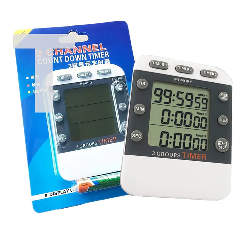 Digital 3 in 1 Countdown Timer 3 Channel Timer kitchen timer triple