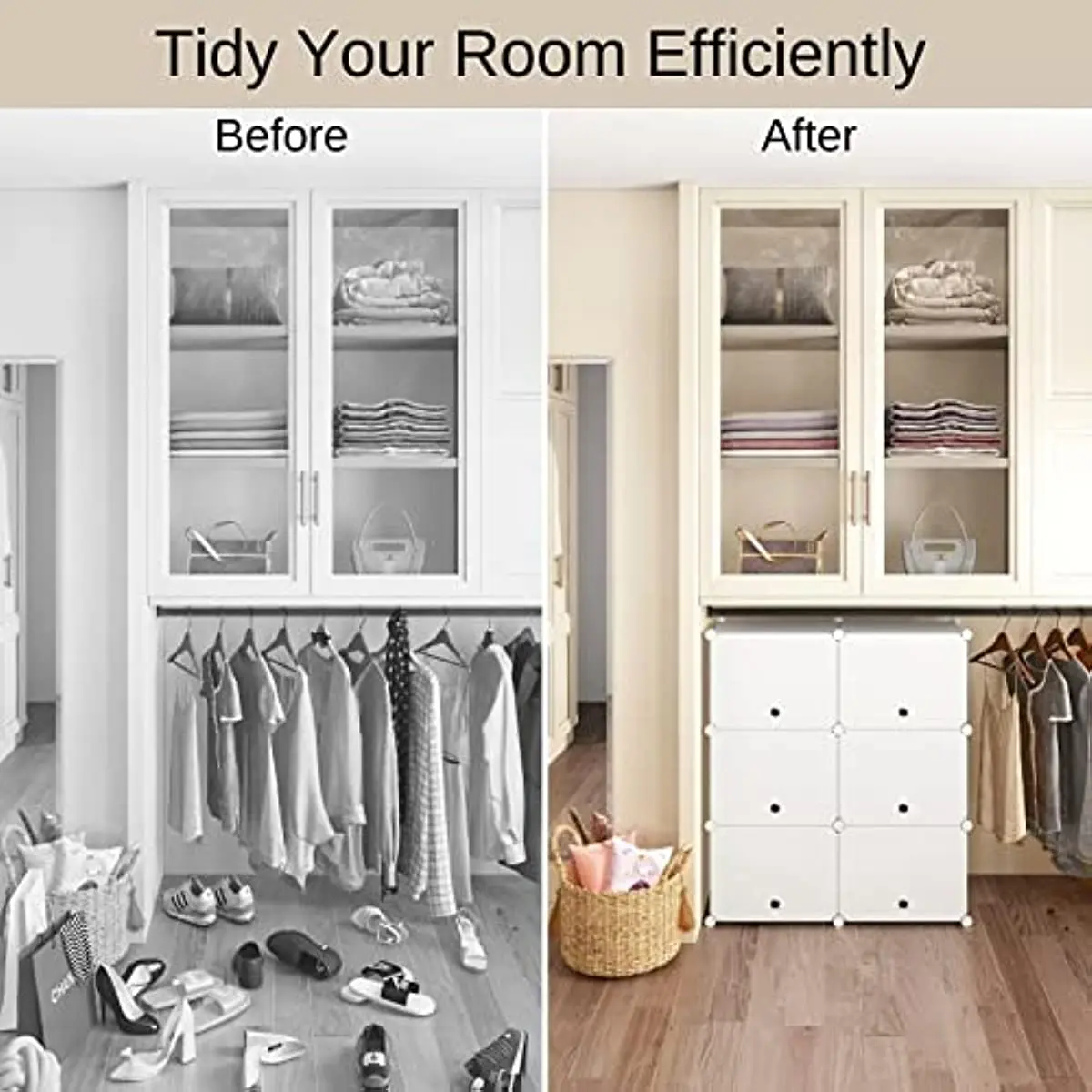 Portable Shoe Rack Organizer 24 Pairs Tower Shelf Storage Cabinet Stand Expandable for Heels  Boots Slippers  6 Tier White