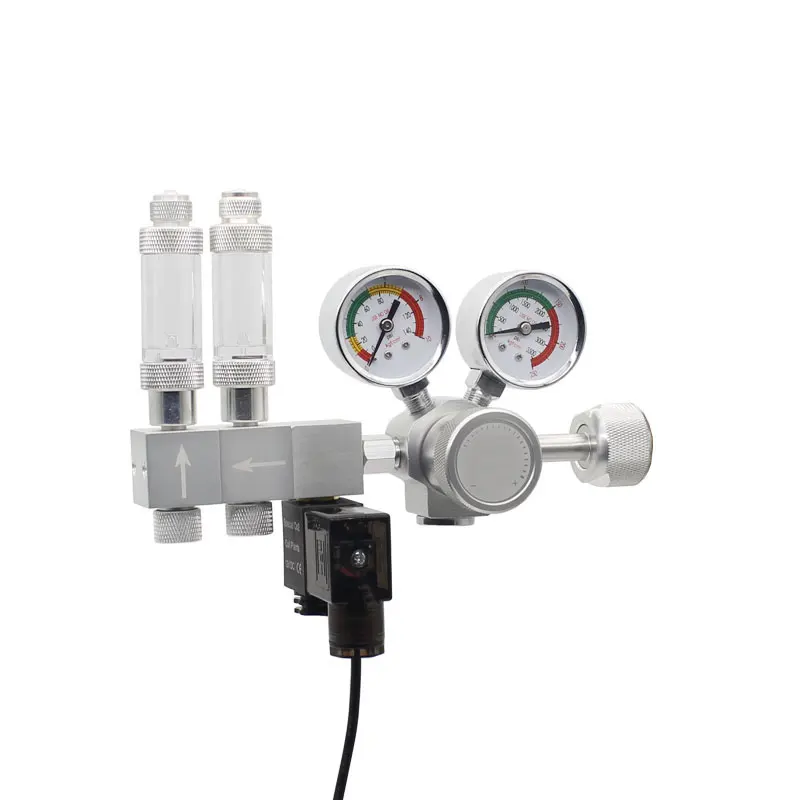 co2 reducing value WYIN ZRDR aquarium fish tank co2 aquarium dual gauge co2 pressure regulatorsG5/8 W21.8 CGA320 M22 with soleno