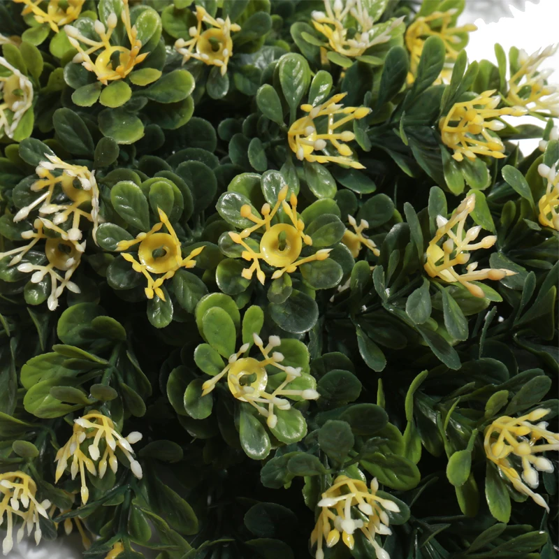 Factory Wholesale Indoor Wall Green Artificial Plant Leaf Wreath Christmas Front Door Decoration Artificial Wreath