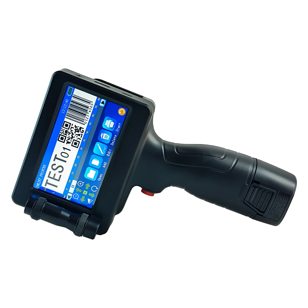 DMX Thermal Barcode Portable Printer Plate Carton Jar Can Fabric Qr Logo Brand Label Handheld Inkjet Printer