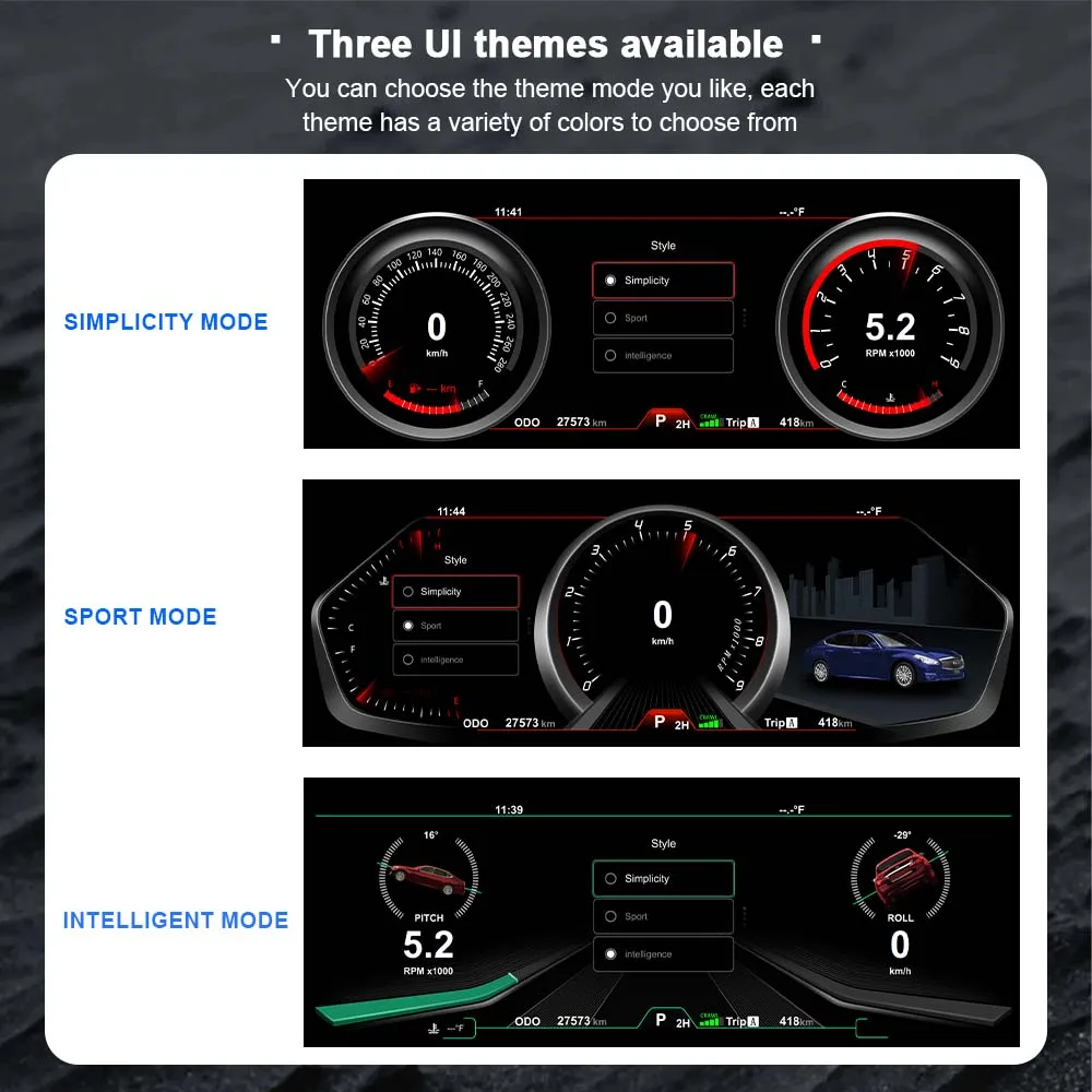 Bosstar Digital LCD Dashboard Panel Virtual Instrument Cluster CockPit Speedometer for infiniti Q70 QX80