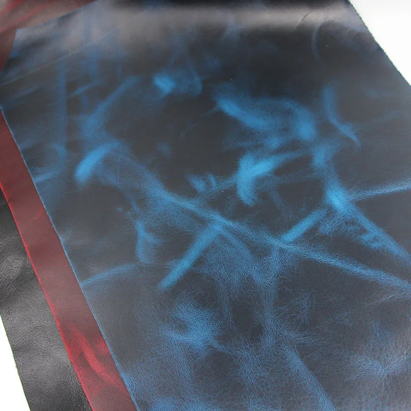 2.0mm Thick Vintage Oil Wax Tanned Leather Genuine Cowhide Crazy Horse Leather for Bags Toys Shoes Handbag