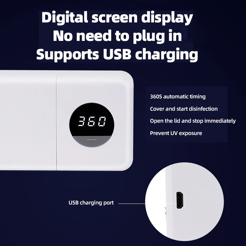 Smart UV Toothbrush Sterilizer Tooth Brush UV Sanitizers Full Family Home Use Case Automatic Disinfection Brush Sanitizer Holder