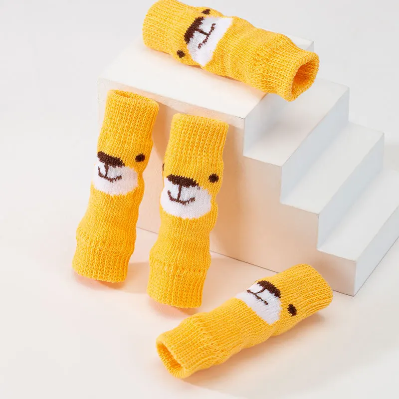 Socks for dogs warm indoor outdoor non-slip dog paw protector knitted pet socks