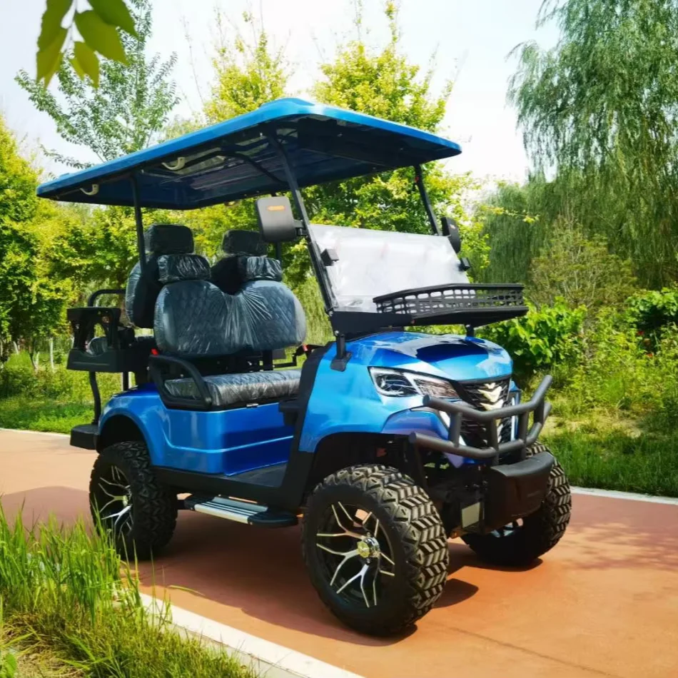 2024 New Fashionable High Quality Off Road 4-seater Customized 6-seater Electric Golf Cart with Outdoor sightseeing bus