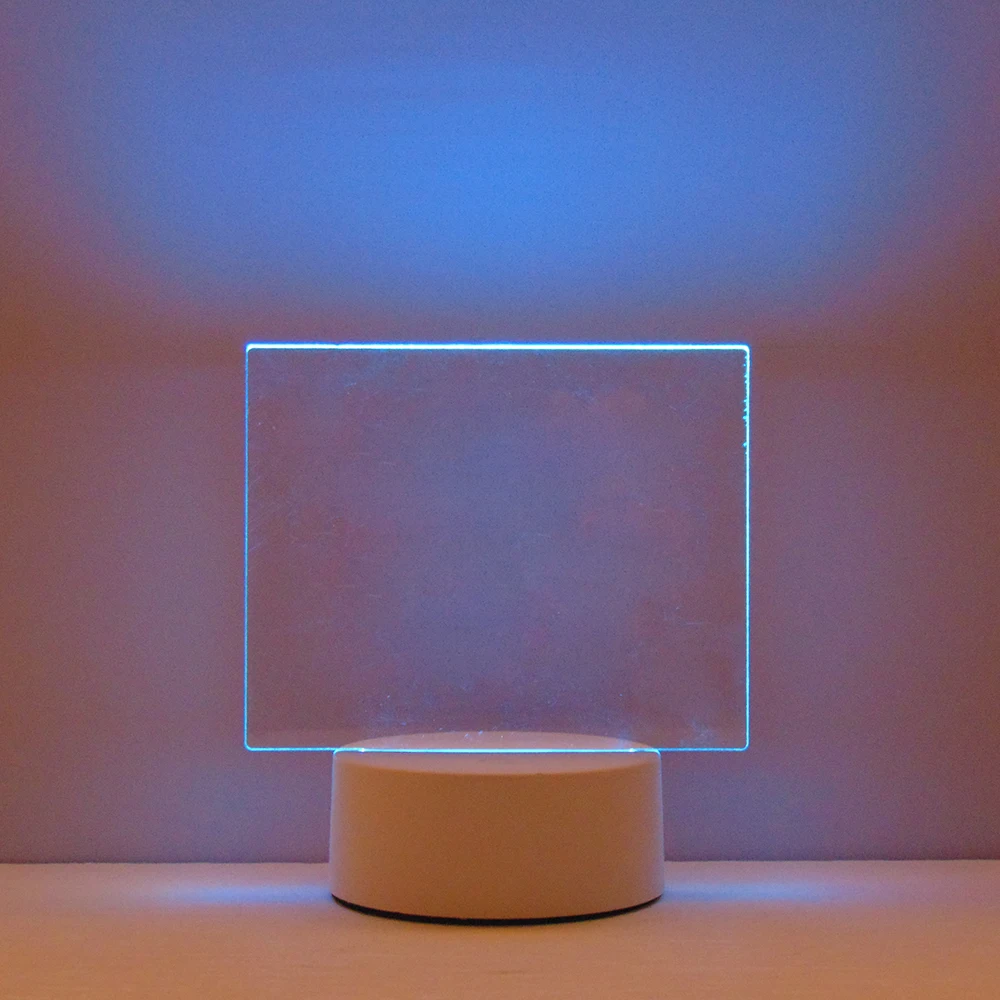 Amazom Hot Sale Free sample DIY Effect Acrylic 3d Decoration Led Illusion Lamp with pen Creative Message Board Night Light