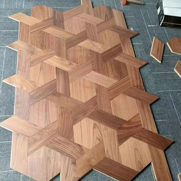 Natural Color  Smooth Solid Oak Parket Wood Floor Board