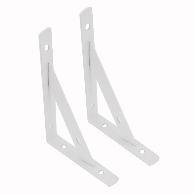 Heavy Duty Metal Wall-Mounted Floating Shelves Bracket Triangle Metal 90 Degree Wall Shelf Bracket With Screws