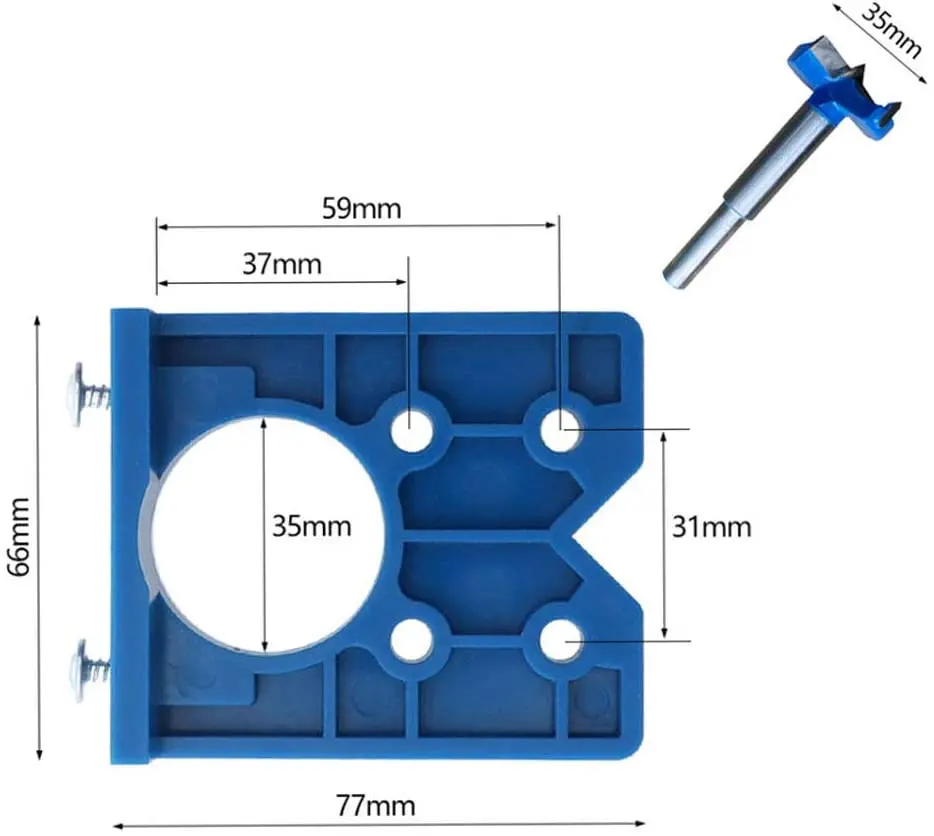 35mm Hinge Drilling Woodworking Tools Concealed Guide Hinge Hole Drill Bit Guide Locator Hole Opener Door Cabinet Accessories