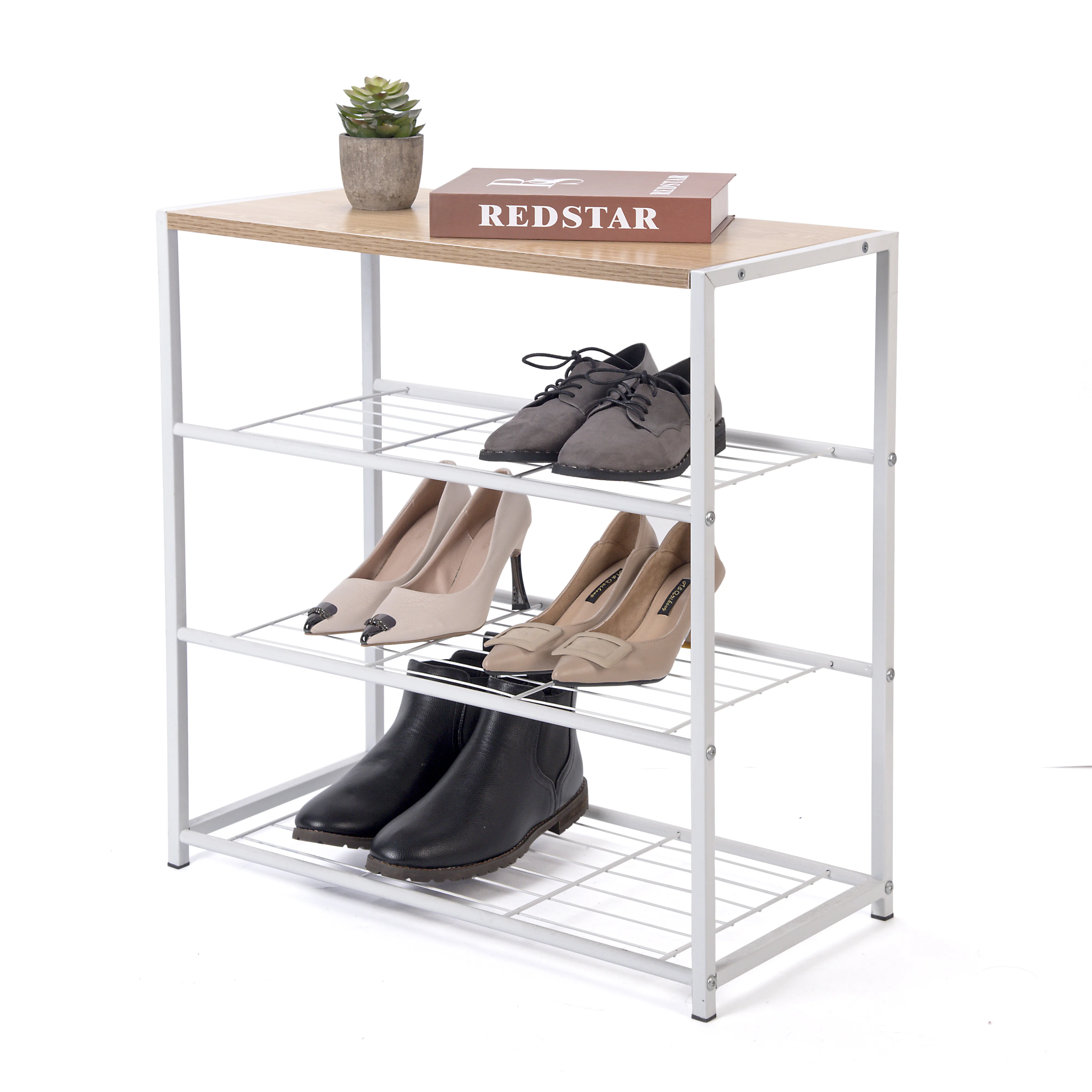 Home living room shoe rack solid teak MDF steel shoe storage cabinet design shoe cabinet