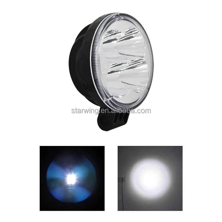 factory direct sale 3 inch round 6-80V  12W sealed beam led work light for car truck tractors auto lighting systems