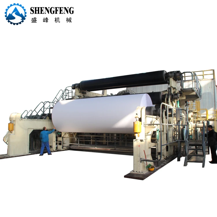 Waste paper recycling 5tpd office white a4 paper making machine