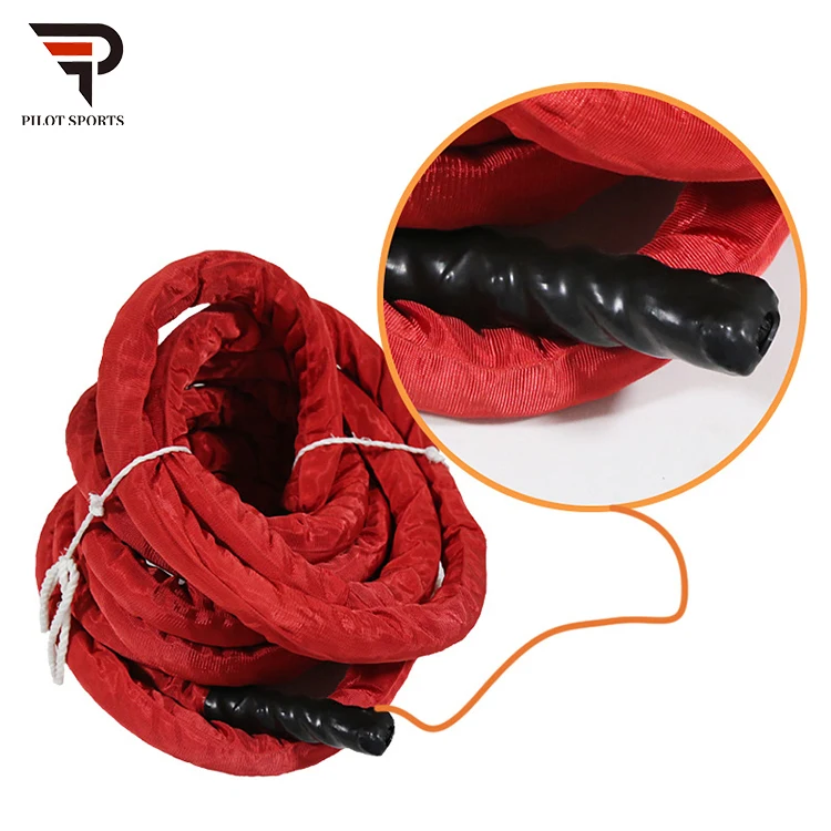 High-quality gym strength training battle rope with nylon sets training battle rope