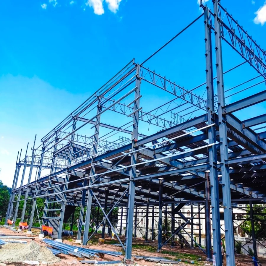 China cheap prefab metal frame light prefabricated steel warehouse metal building steel structure