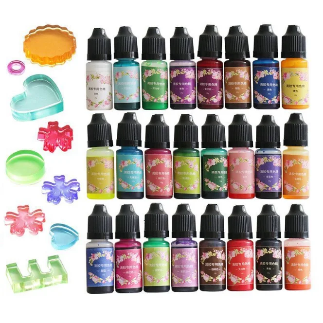 Cross-border Amazon highly concentrated non-discoloring universal 24-color UV epoxy resin color concentrate