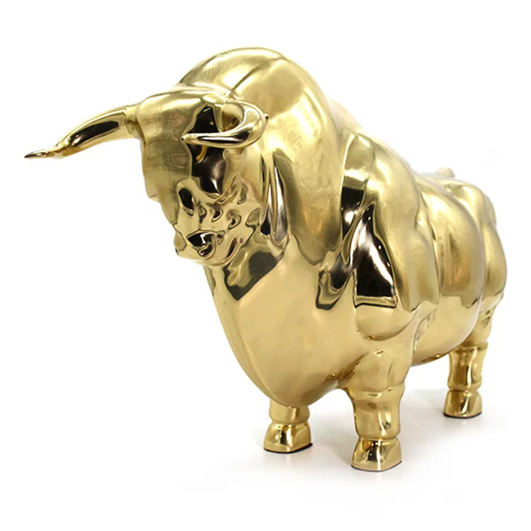 China Made standing handicraft sculpture art cattle bronze metal statuette