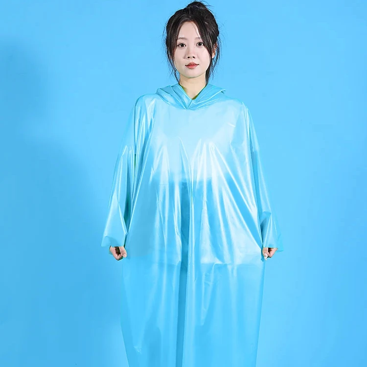 Wholesale Outdoor Raincoat Disposable Portable Long Transparent Thickened Raincoat For Outdoor Travel
