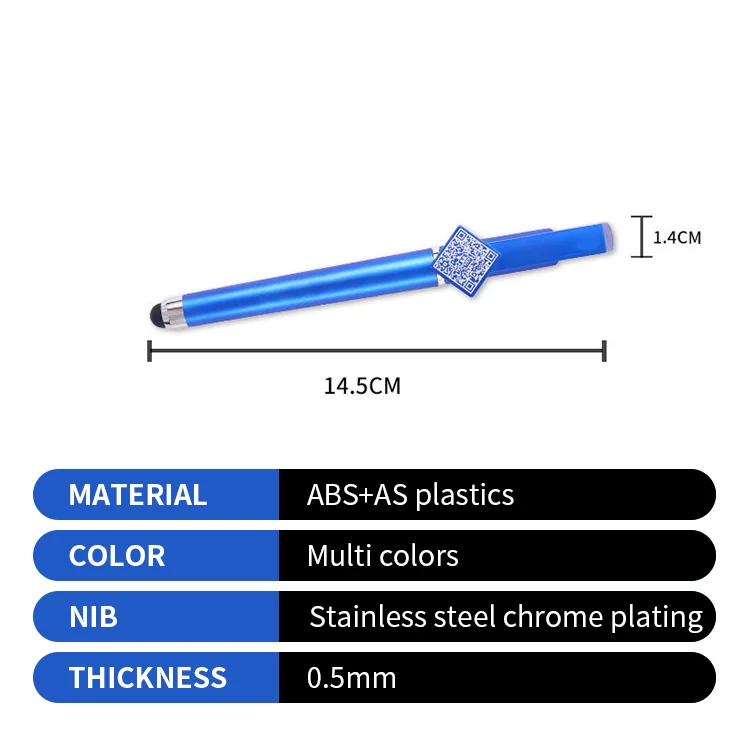 Best Selling Promotional Items Advertising Gift Touch Screen  QR Code Custom Logo Printed Pen For Business