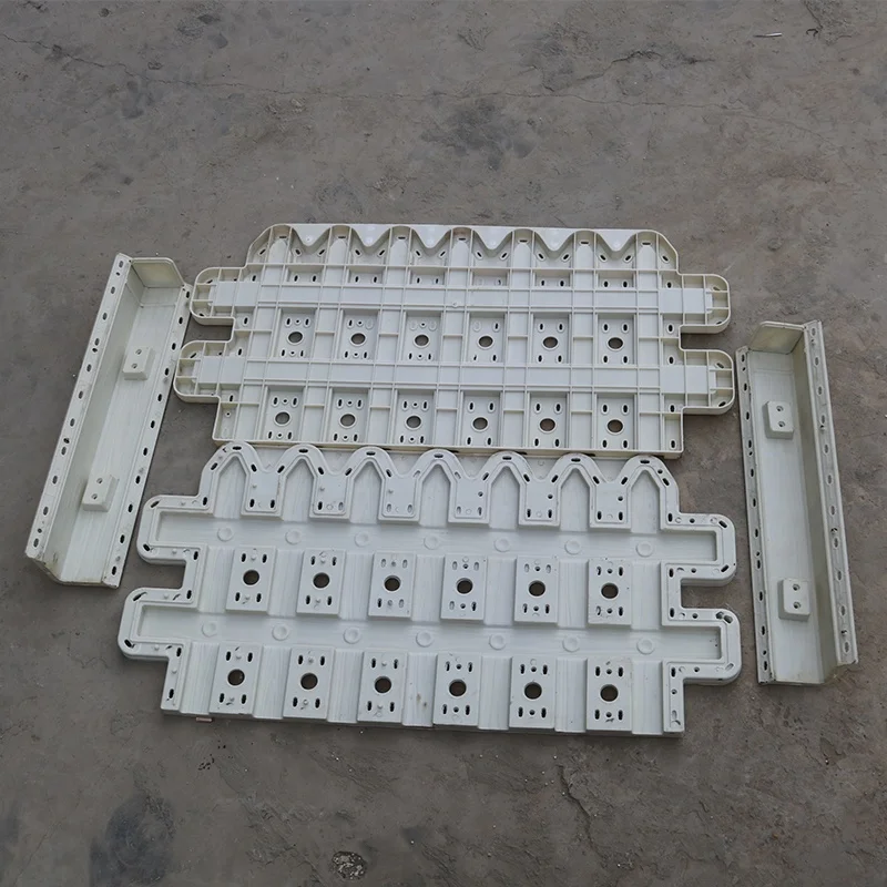 concrete mold for garden ornament patio cement fence slab precast decorative reusable wood grain wooden board plastic mould form