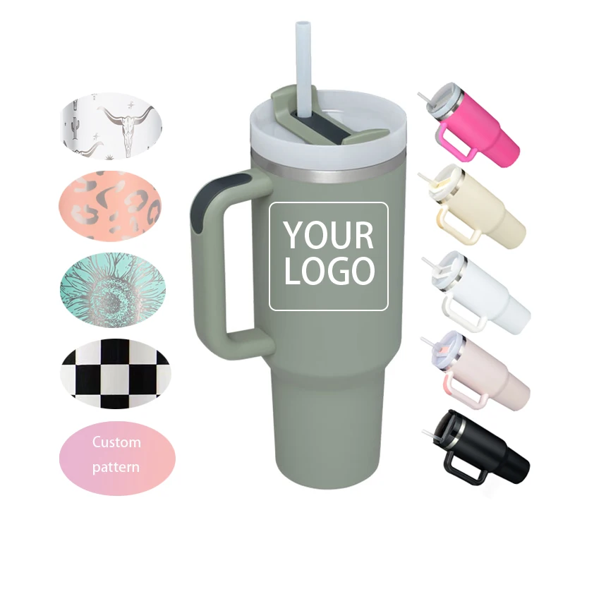 NXF Stainless steel  Tumbler Kids 24 oz Tumbler with Handle and Silicone Straw Lid Reusable Stainless Steel Bottle