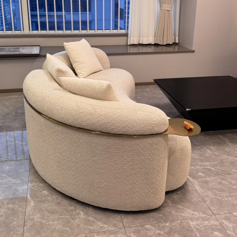 High Quality Wholesale Customizable Size Beige White Living Room Multi-Scene Applied Sofa Set Furniture