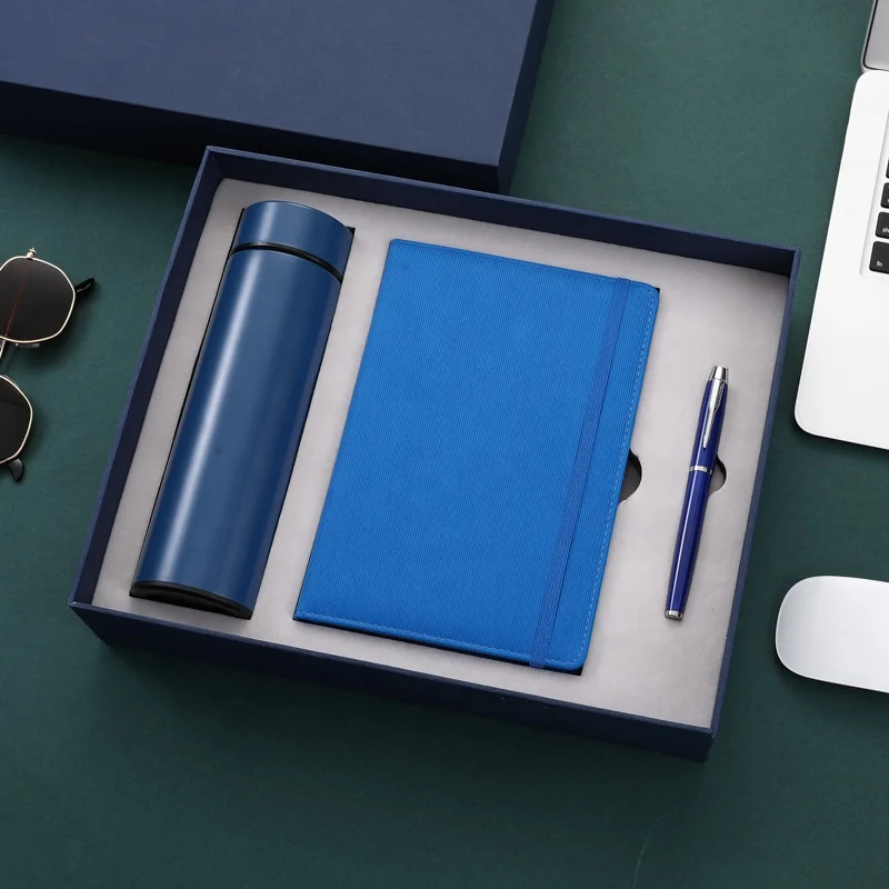 Customized logo Corporate gifts insulated cup Thermos diary notebook pen set