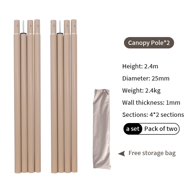 Camping Poles Hiking High Strength Flexible Telescoping Tarp Tent Poles Lightweight Foldable Flexible Rods for Camping