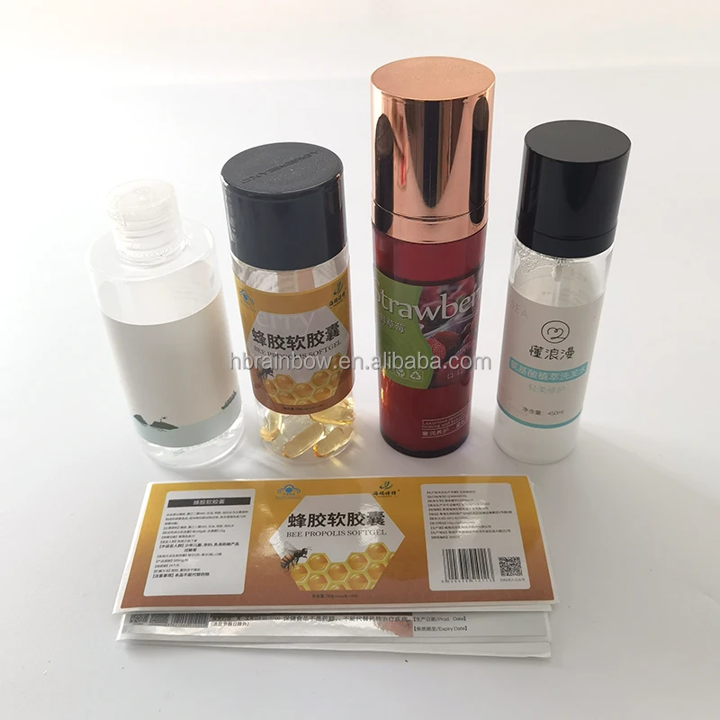 Adhesive Honey Jar Bottle Package Label Stickers Custom Print Gold Foil