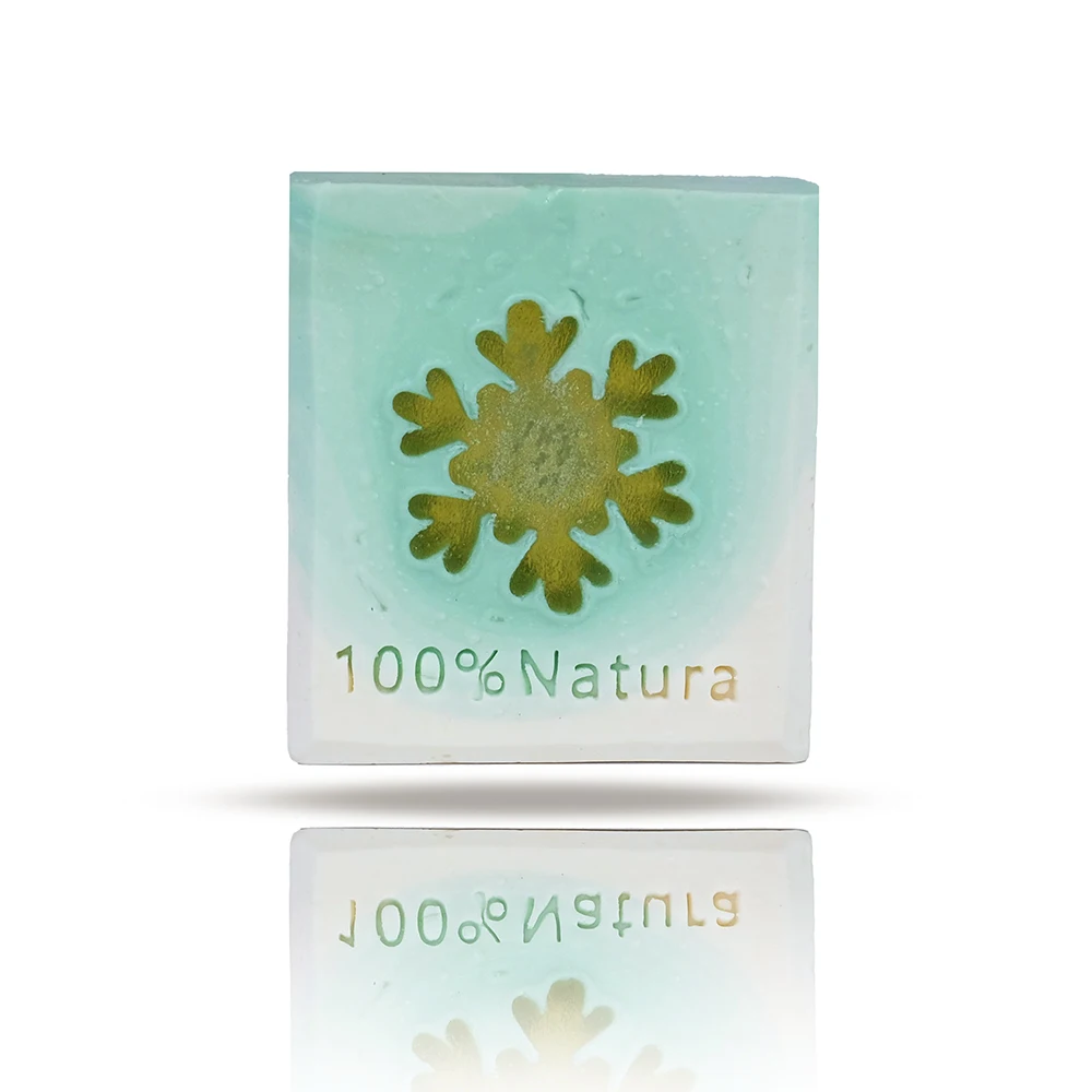 77g snowflake pattern christmas decoration gift skin brightening face wash soap