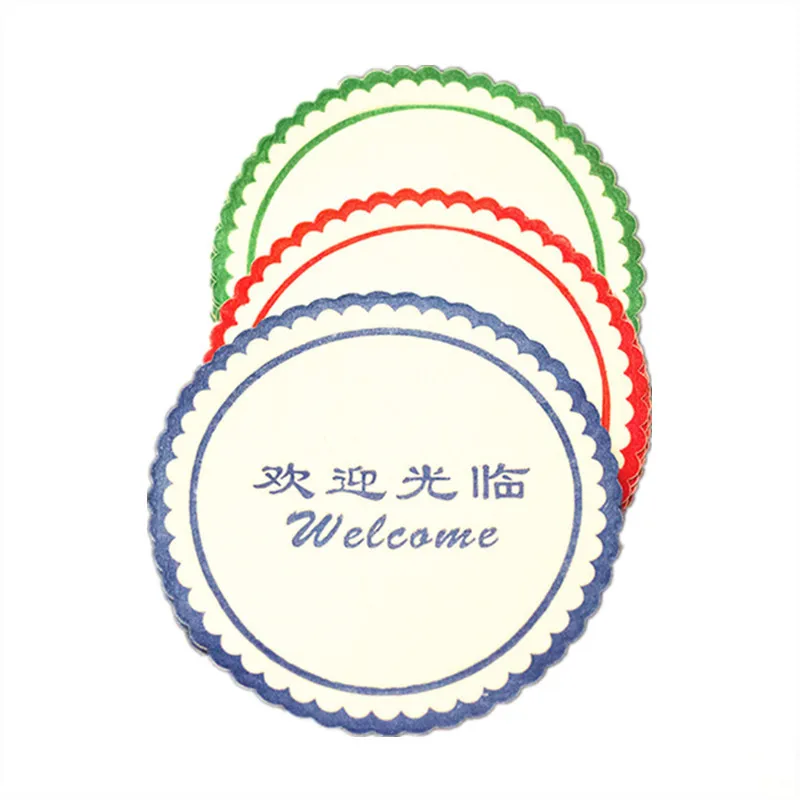 
Eco-Friendly Custom logo Advertising Table Use Blank Natural Water absorption Paper Coaster 