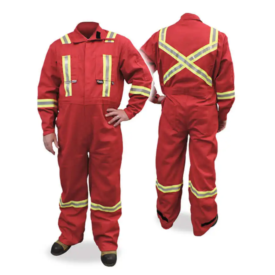 High Visibility flame retardant safety clothing Hi Vis Mid weight Flame Resistant FR clothing wholesale Coverall