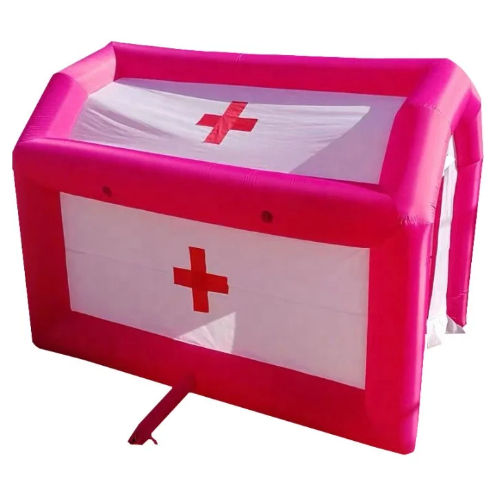 Inflatable disinfection tunnel with electronic disinfection machine