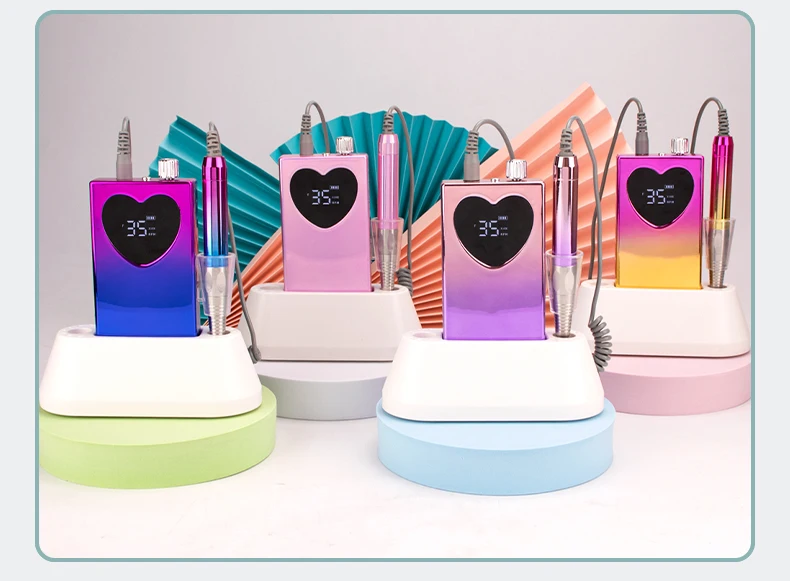 Brushless high power nail drill machine 85W low noise electric cordless drill pen Professional Nail Product for Salon