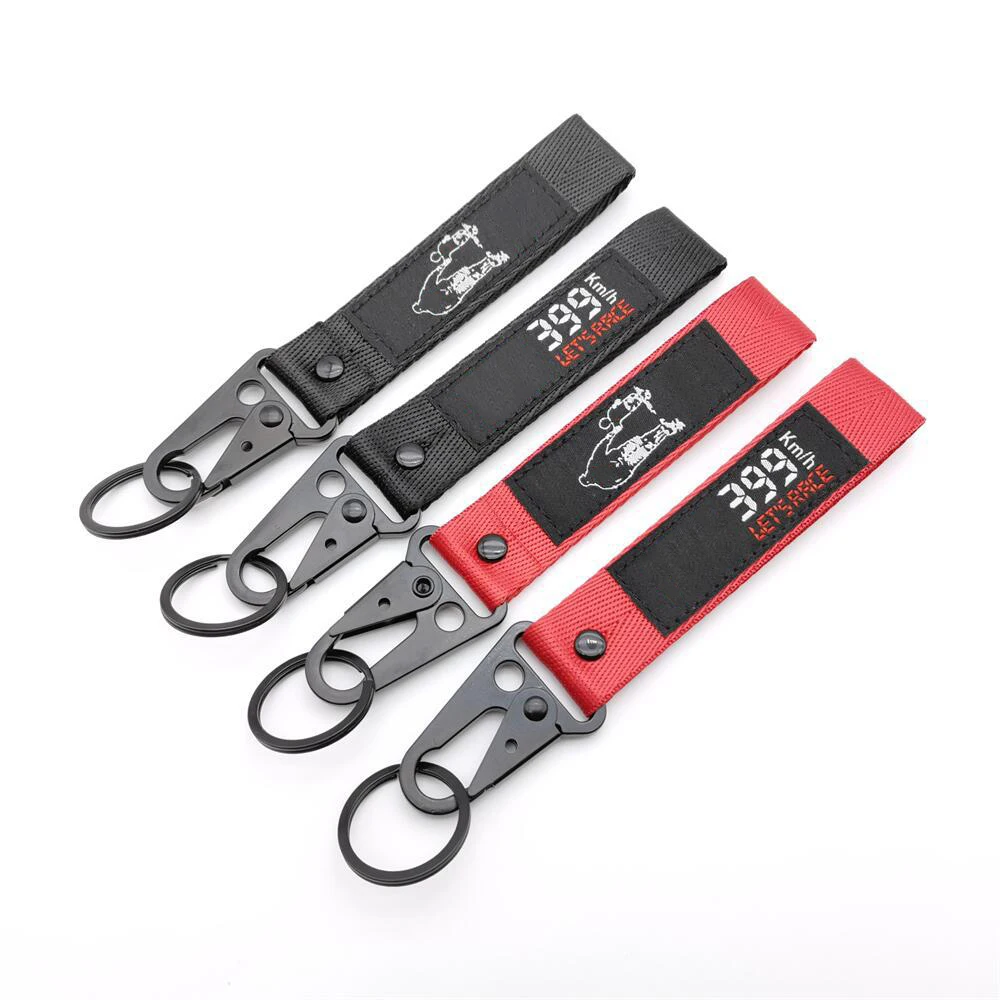 Customized Key Lanyard Nylon Personalized Creative Car Keyring Lanyard Polyester Keychain Motorcycle Keychain