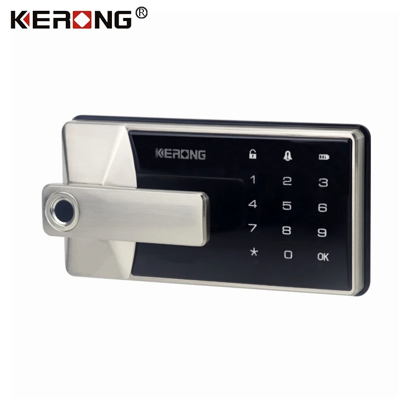 KERONG Anti theft Digital Black Keypad Biometric Fingerprint Scanner Password Filing Cabinet Door Lock