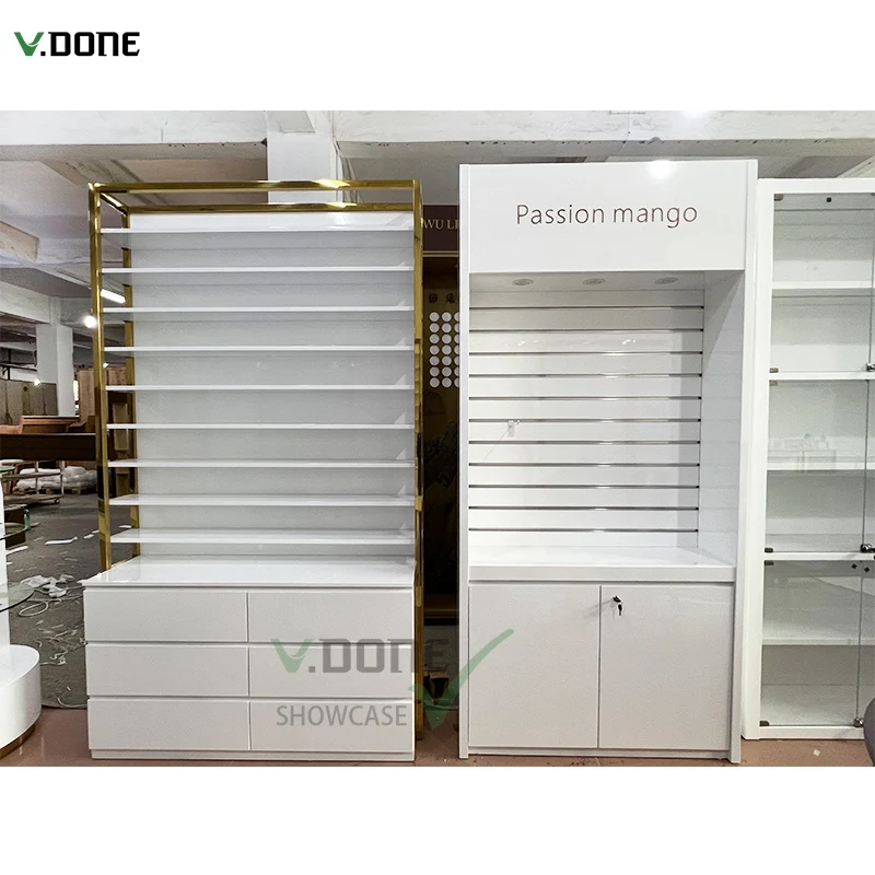 Perfume Display Retail Shop Decor Interior Design Customized Perfume Store Furniture Stand Counter Cabinet Makeup Display Shelf