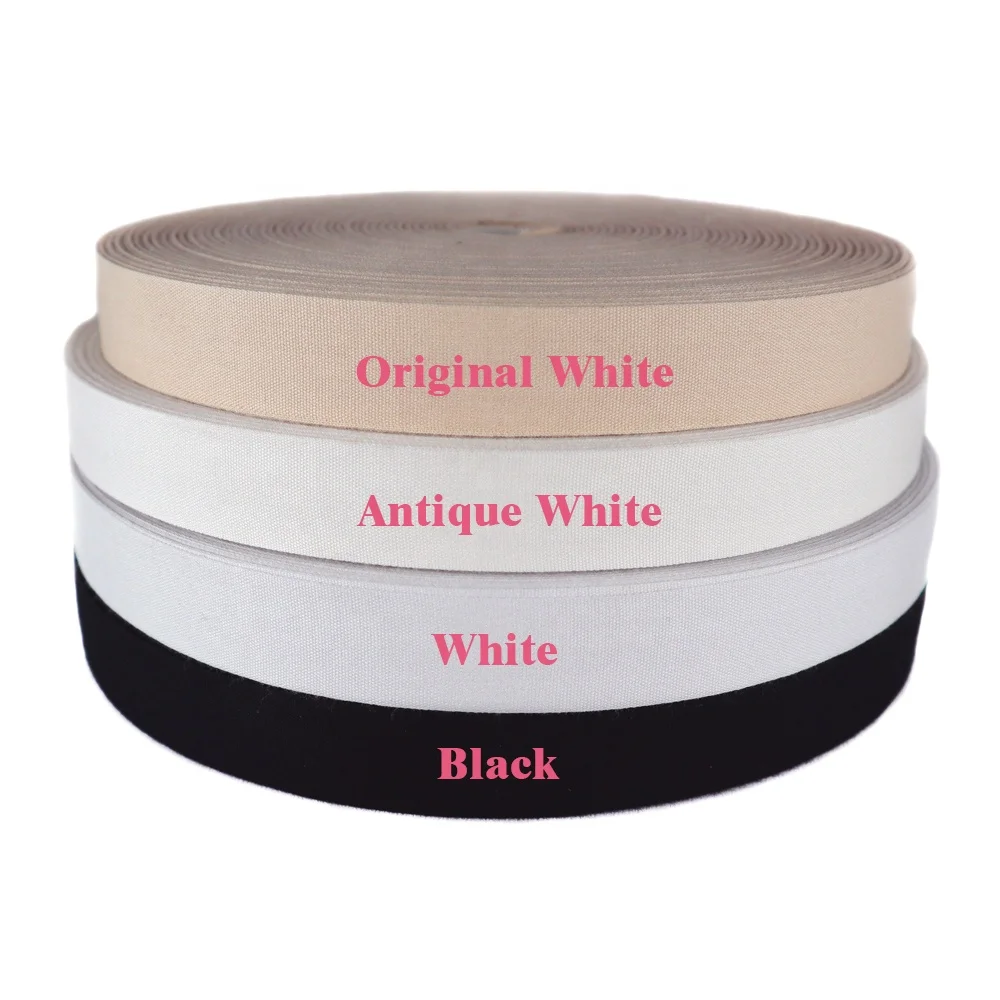 custom printed 100% cotton ribbon 10mm to 90mm with logo printing