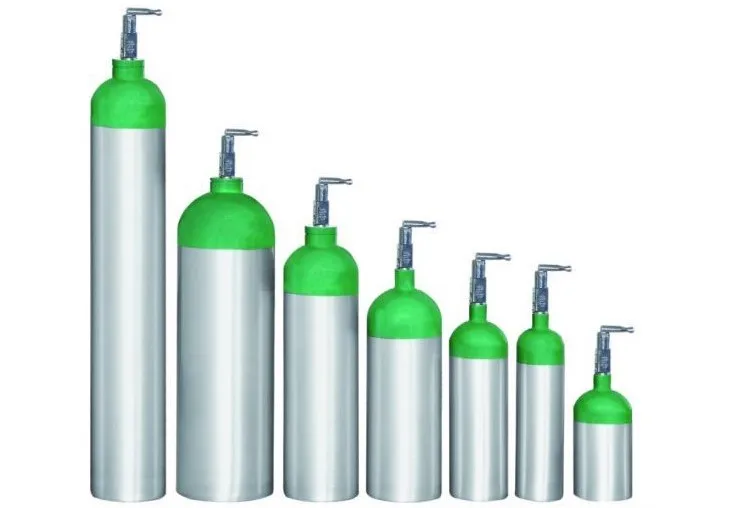 680 Liters Oxygen Capacity Medical Breathing Oxygen Refillable Oxygen Cylinder Tank with Cart