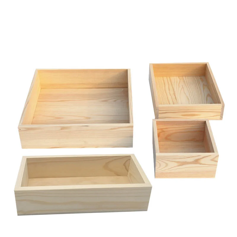 Wholesale custom logo wood gift box custom cheap wood box in different sizes