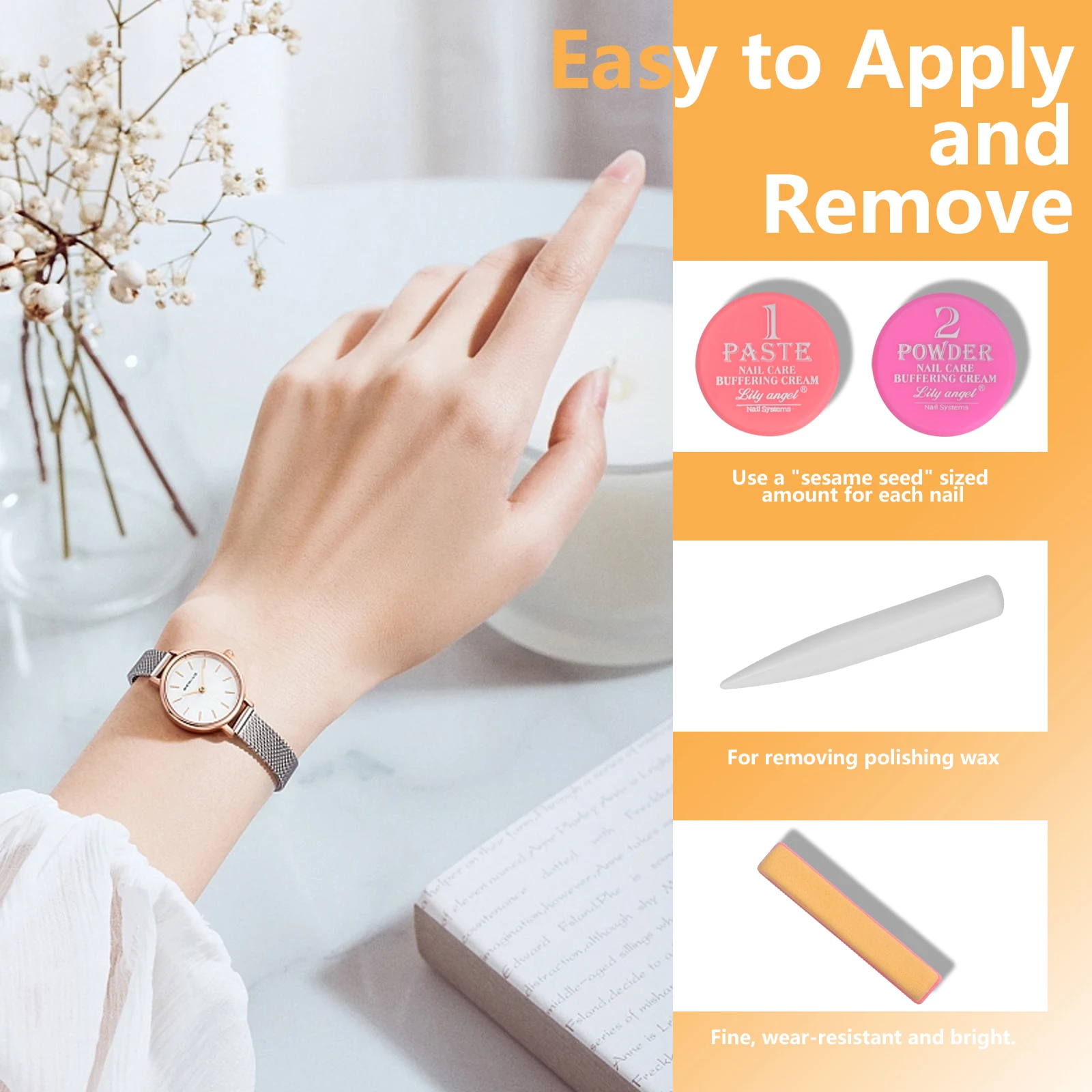 Polishing Wax Nail Tool Kit With Nail File Buffer Manicure Tools Professional Beauty Nails Supplies Wholesale For Uv Gel Polish